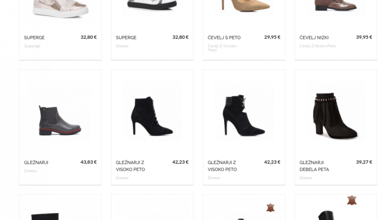 spletna prodaja čevljev