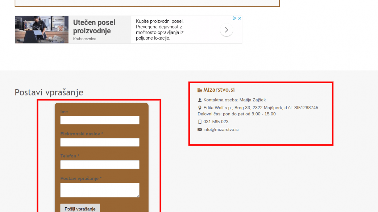 footer spletne strani